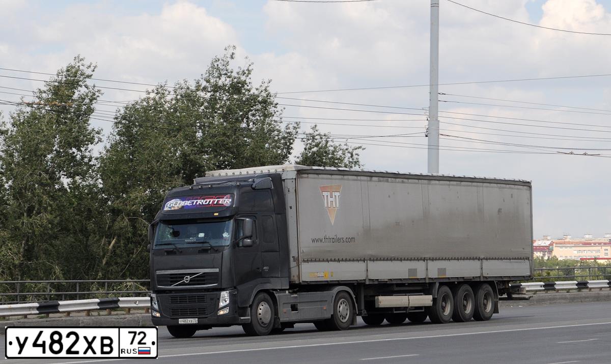 Фото автомобиля VOLVO SERIE FH /4X2/, 2011 — госномер У482ХВ72. Цвет: ЧЕРНЫЙ