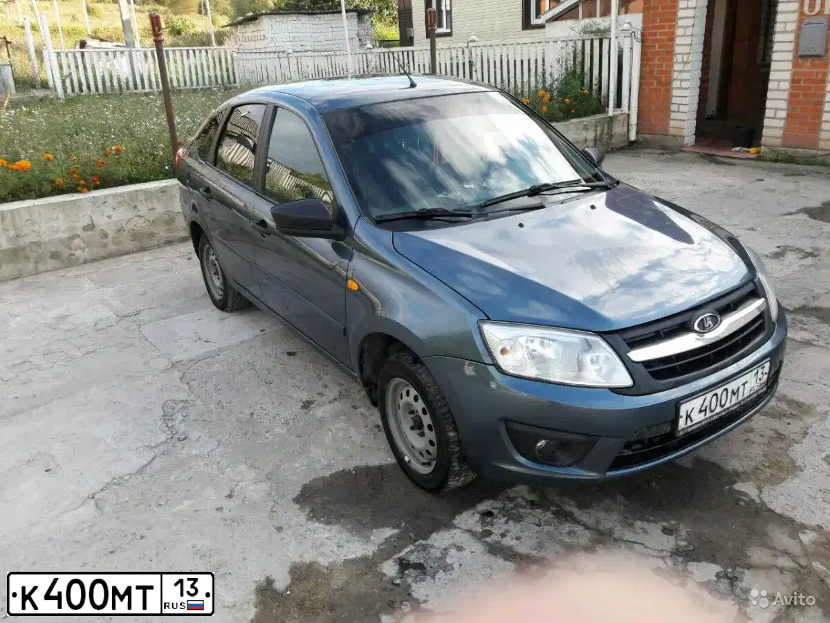 Фото автомобиля LADA 2191 GRANTA, 2014 — госномер Р484МР152. Цвет: Серо-Синий