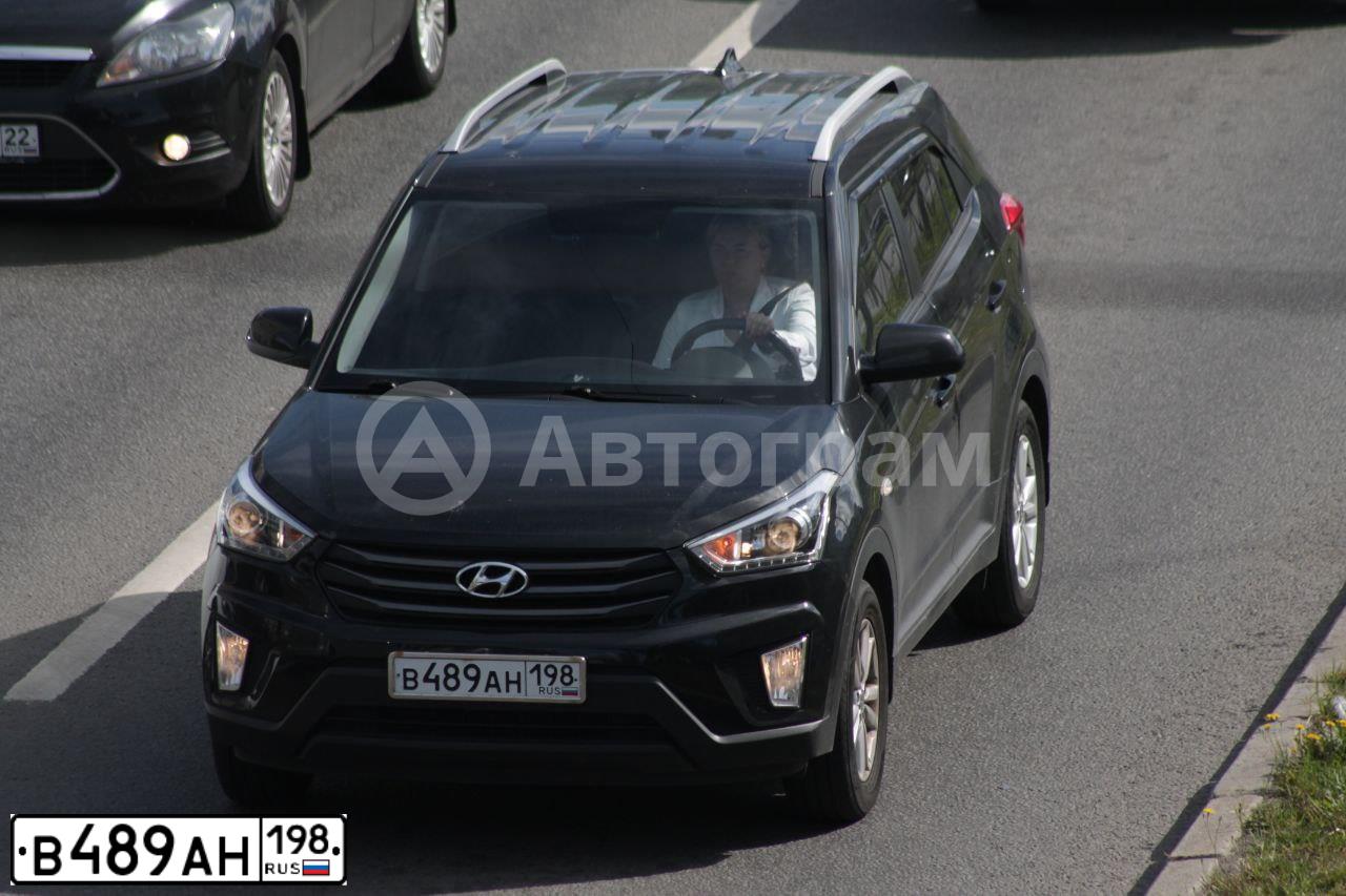 Фото автомобиля HYUNDAI CRETA, 2018 — госномер В489АН198. Цвет: ЧЕРНЫЙ