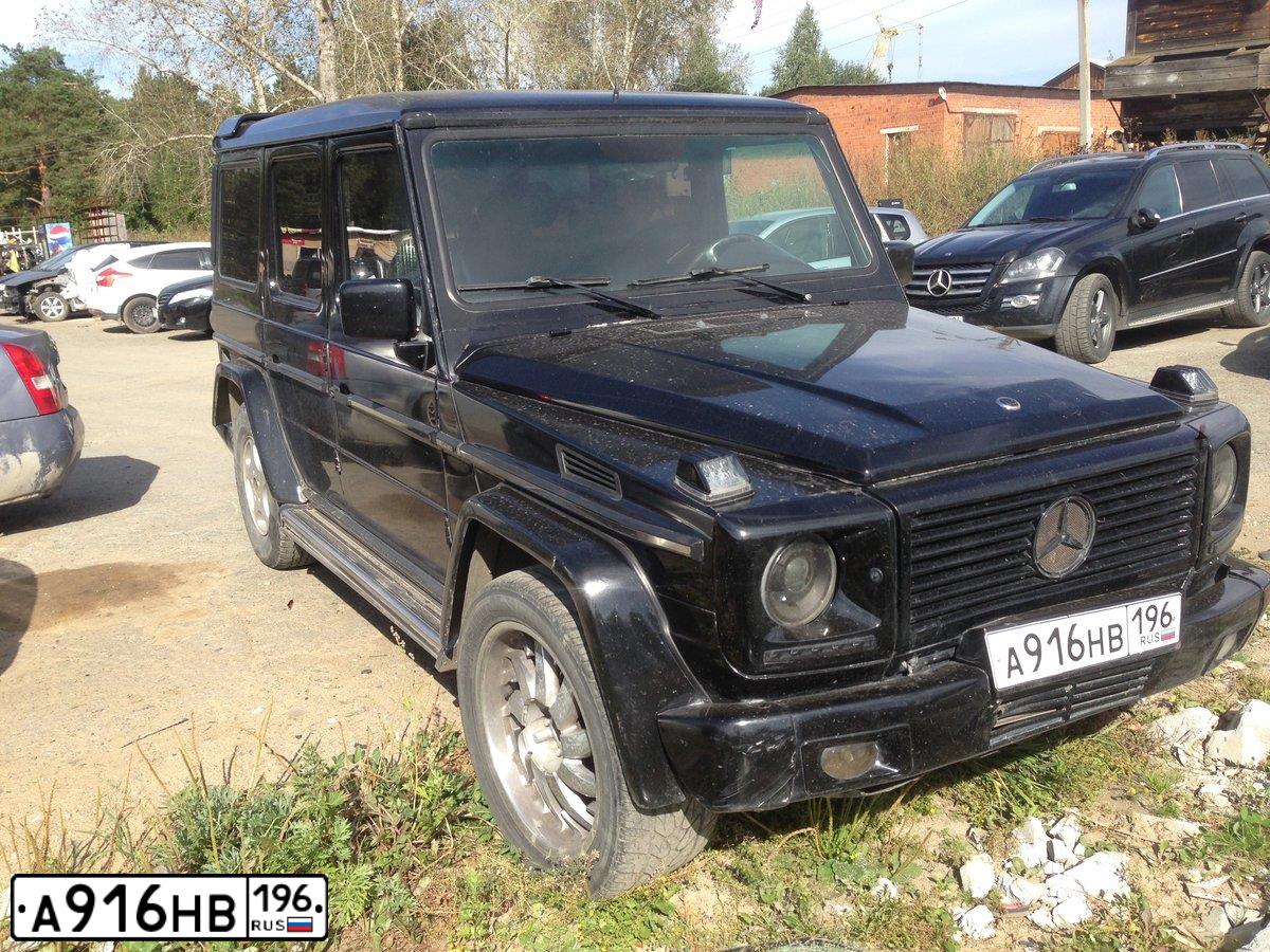 Фото автомобиля MERCEDES G-KLASSE, 1998 — госномер М600ВО196. Цвет: ЧЕРНЫЙ