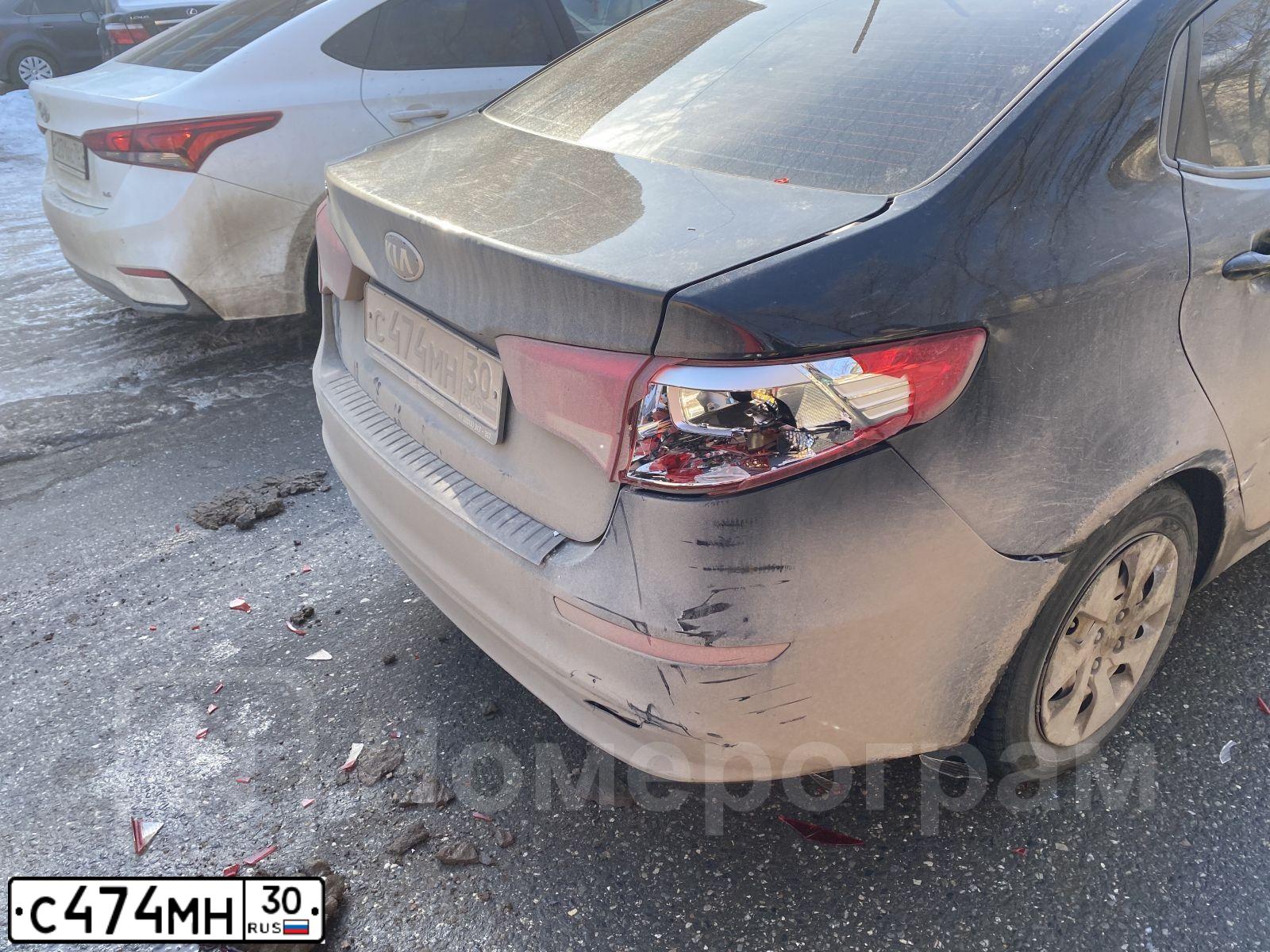 Фото автомобиля KIA RIO, 2017 — госномер С474МН30. Цвет: ЧЕРНЫЙ