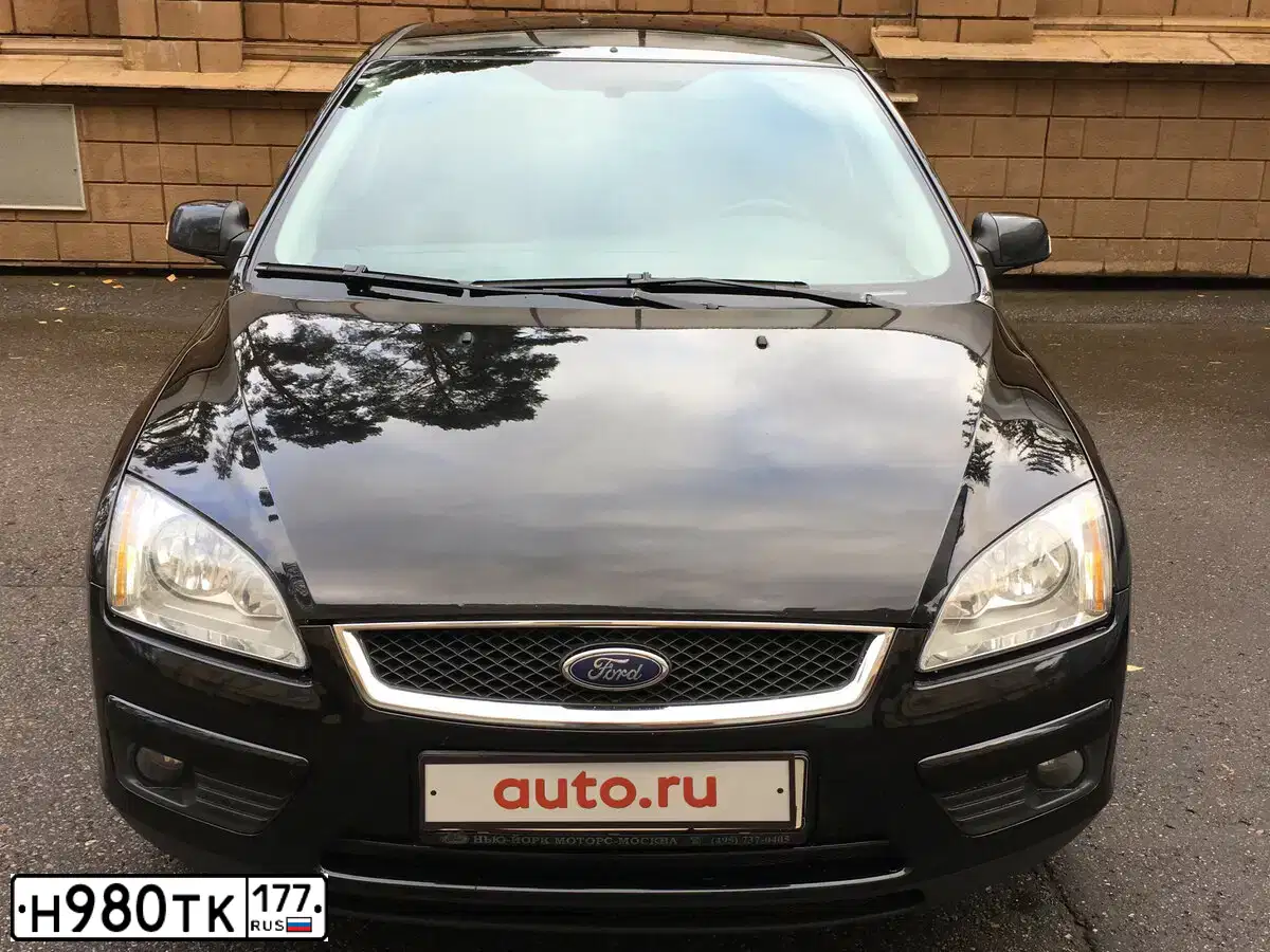 Фото автомобиля FORD FOCUS, 2007 — госномер Н980ТК177. Цвет: ЧЕРНЫЙ
