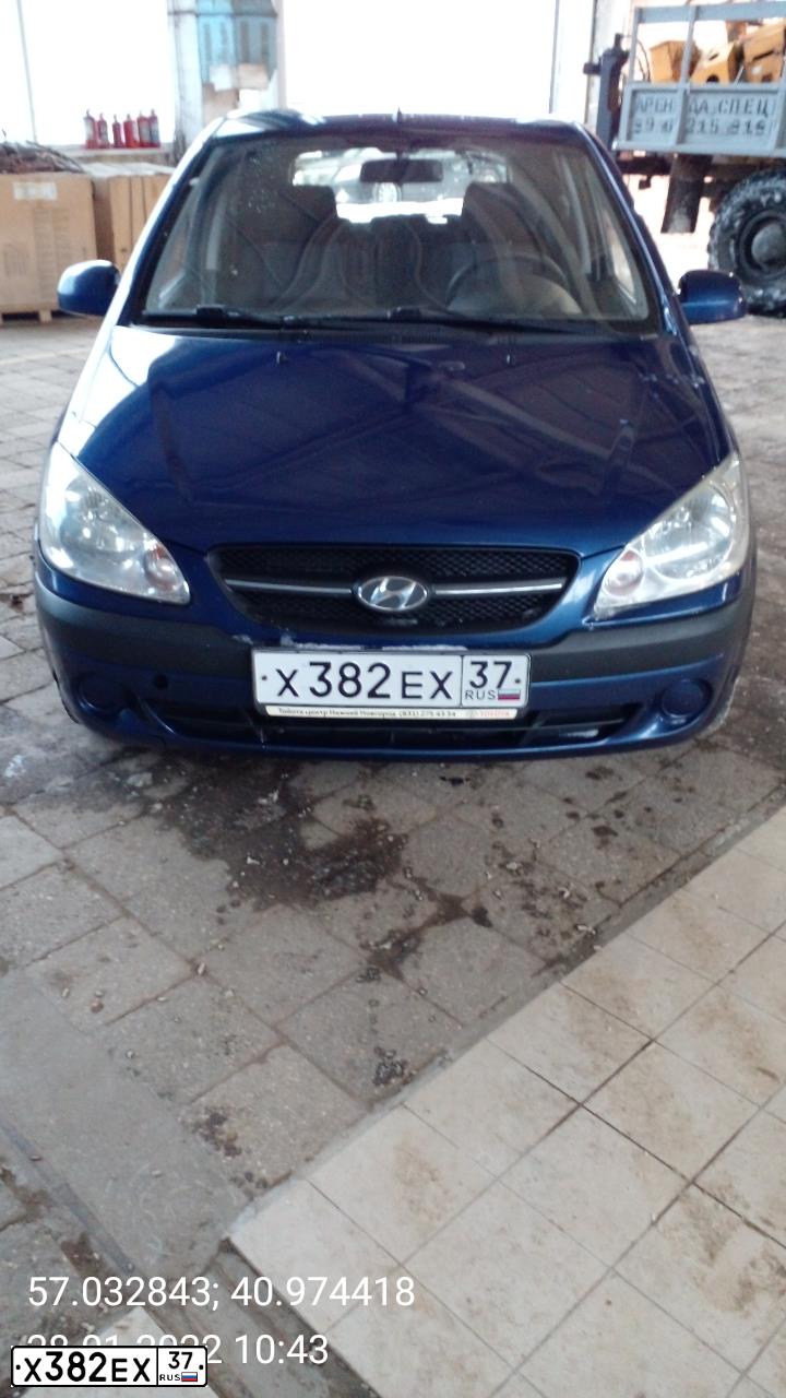 Фото автомобиля HYUNDAI GETZ, 2008 — госномер А006СЕ252