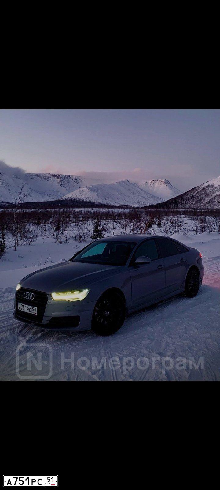 Фото автомобиля AUDI A6, 2016 — госномер А751РС51. Цвет: СЕРЫЙ