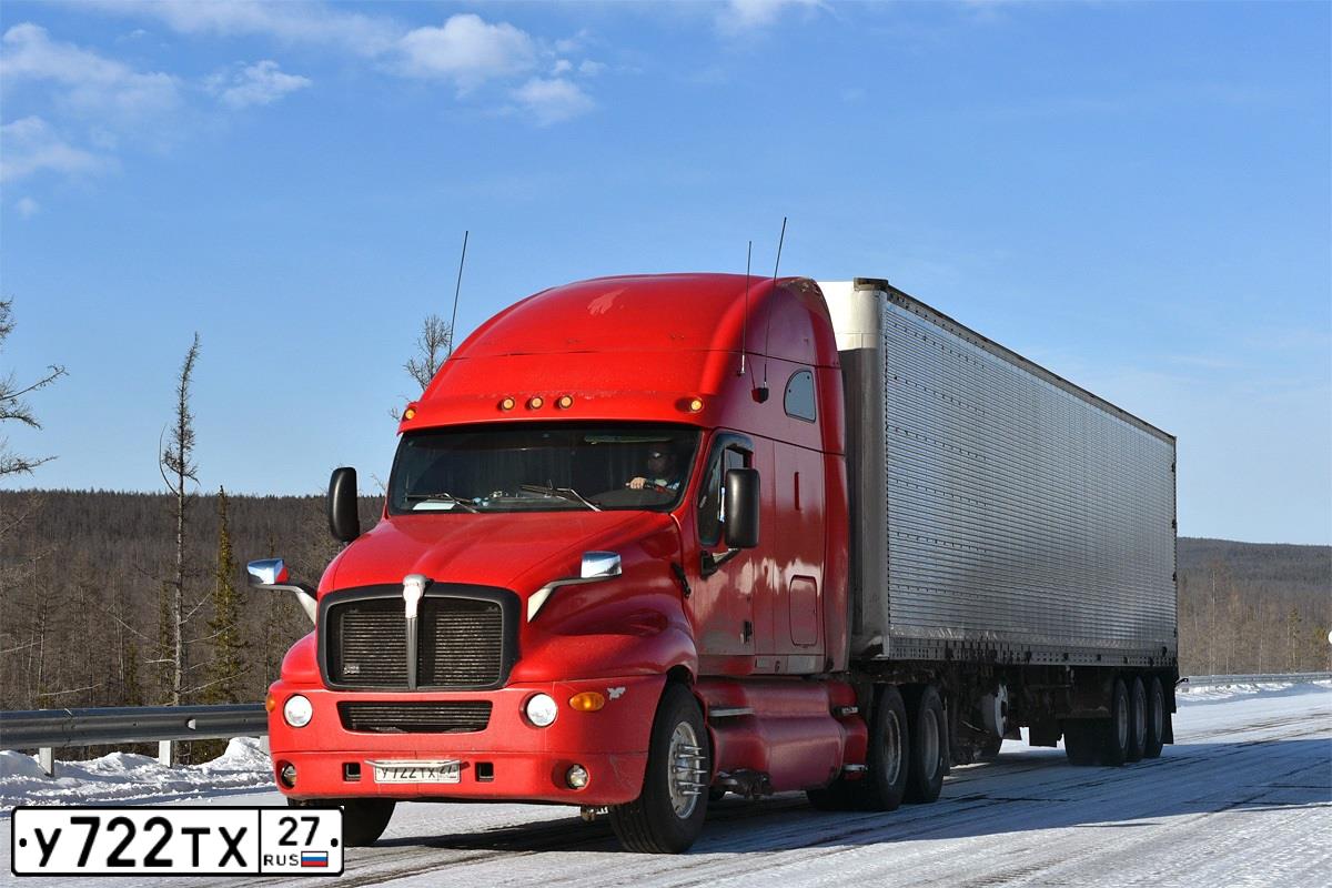 Фото автомобиля KENWORTH T-SERIE, 2003 — госномер У722ТХ27. Цвет: Красный