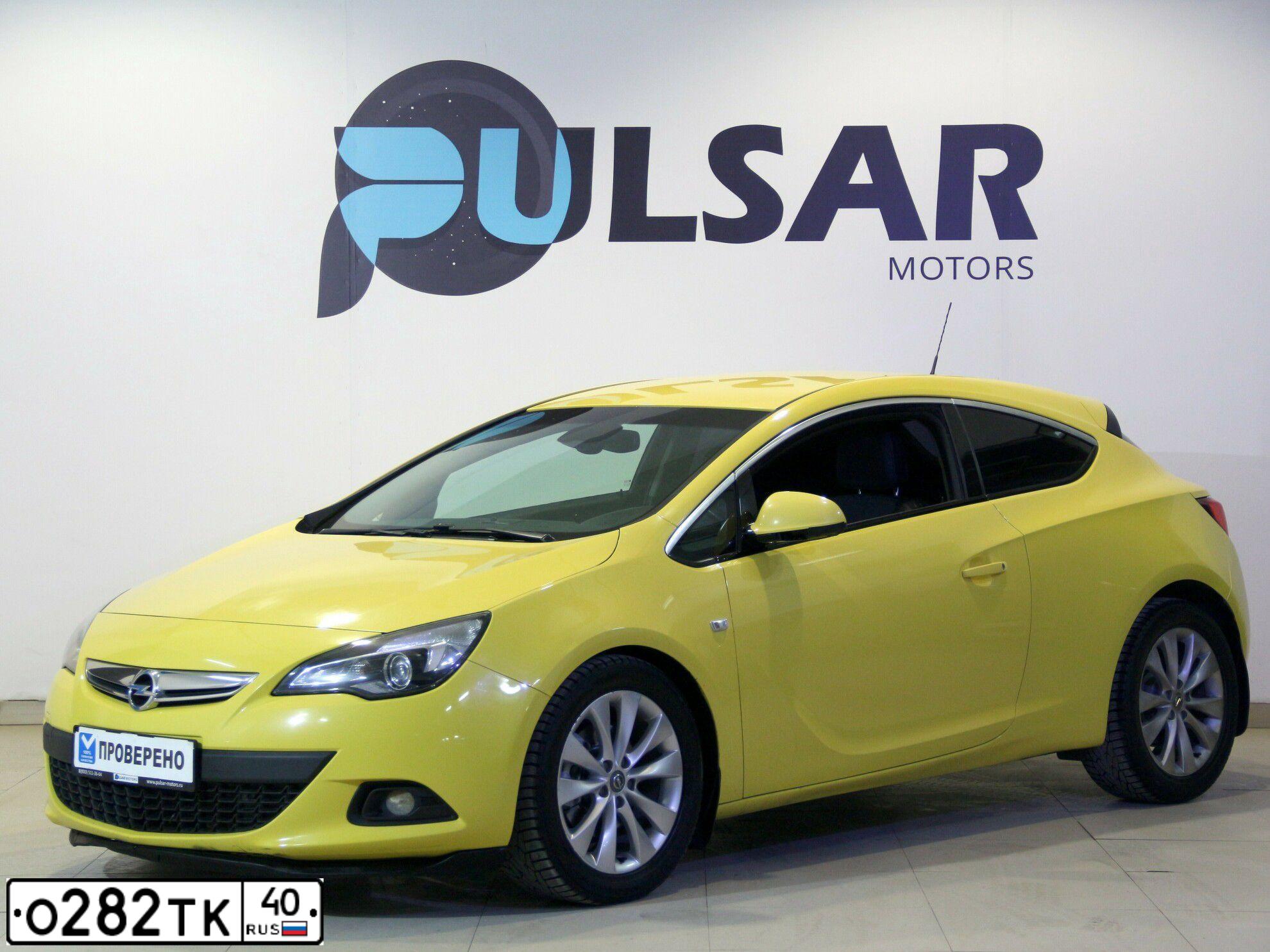 Фото автомобиля OPEL ASTRA, 2012 — госномер М808ТР40. Цвет: ЖЁЛТЫЙ