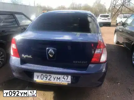 Фото автомобиля RENAULT SYMBOL, 2006 — госномер Е198ХУ134. Цвет: ТЕМНО-СИНИЙ