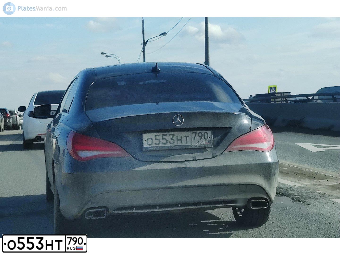 Фото автомобиля MERCEDES CLA-KLASSE, 2013 — госномер О553НТ790. Цвет: ЧЕРНЫЙ