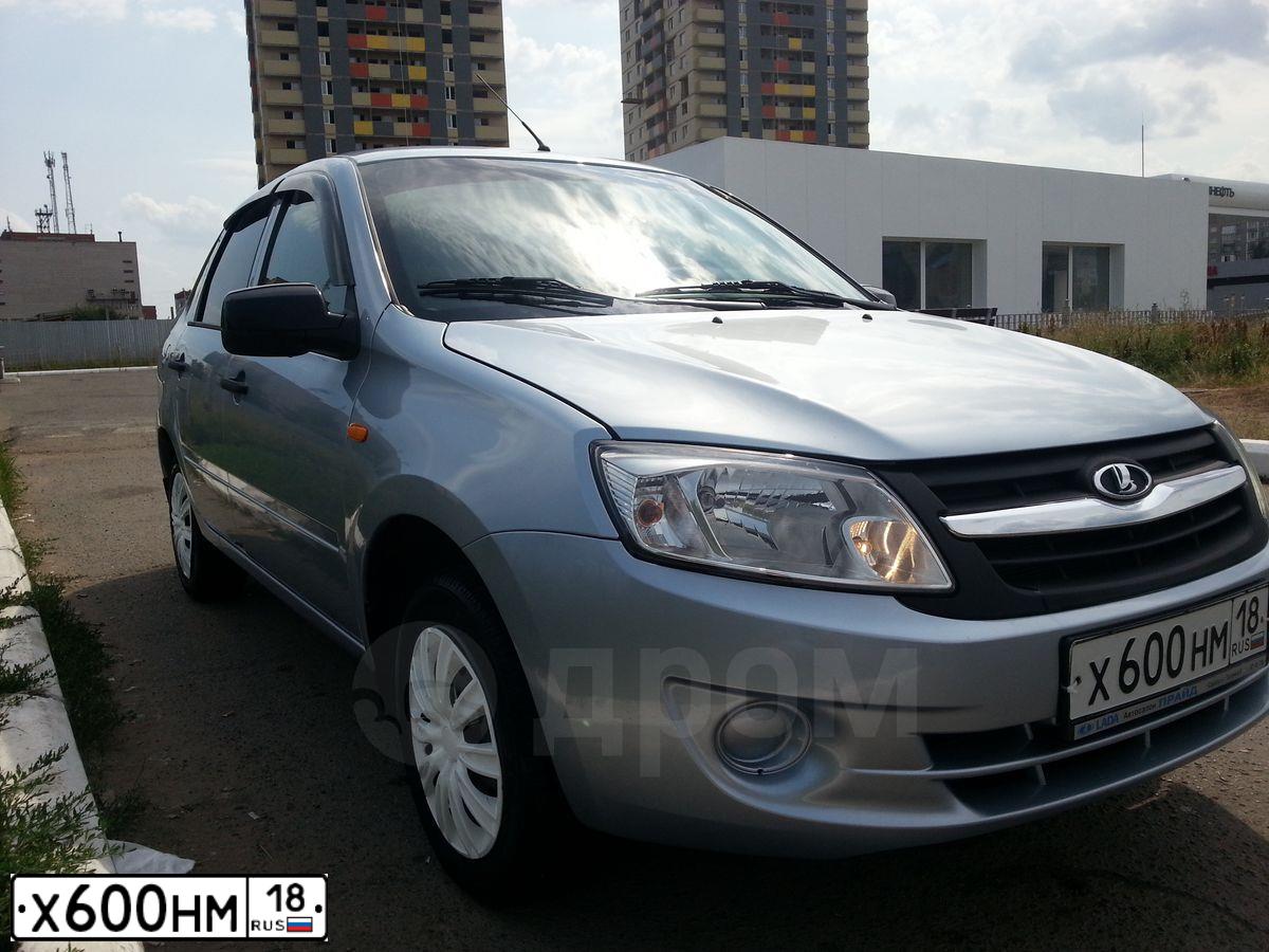 Фото автомобиля LADA 2190 GRANTA, 2014 — госномер Х600НМ18. Цвет: ГОЛУБОЙ