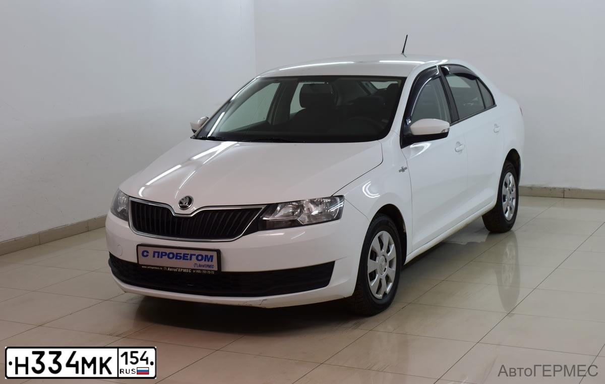 Фото автомобиля SKODA A RAPID, 2019 — госномер В450ОС790. Цвет: Белый