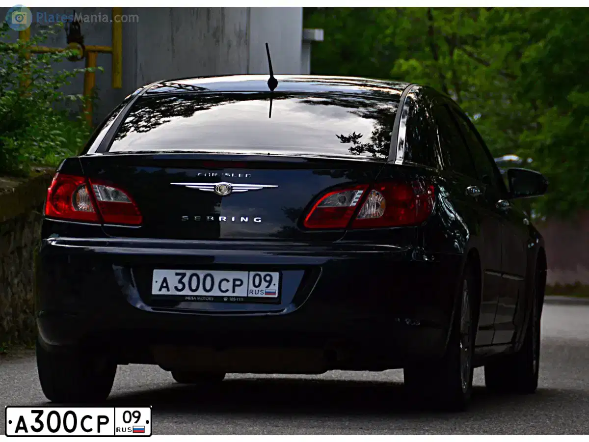 Фото автомобиля CHRYSLER SEBRING, 2007 — госномер М100АХ15. Цвет: ЧЕРНЫЙ