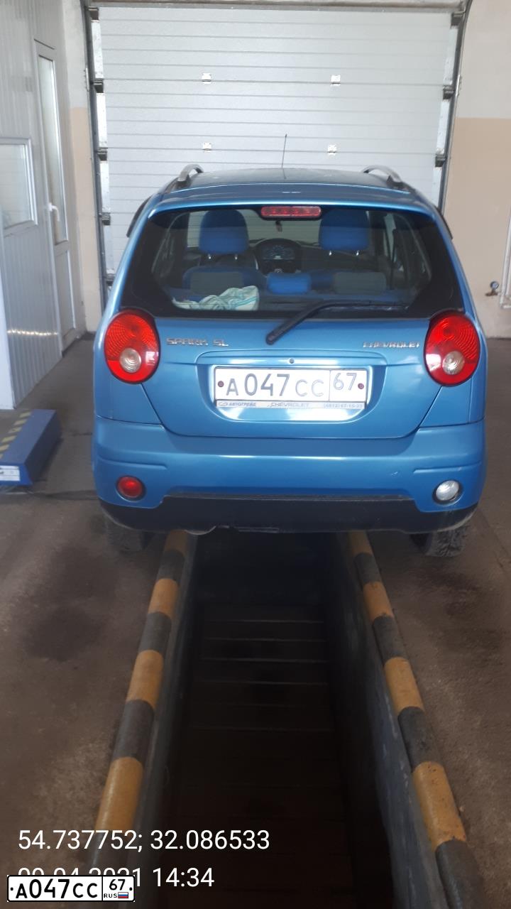 Фото автомобиля CHEVROLET SPARK, 2007 — госномер А047СС67. Цвет: СИНИЙ