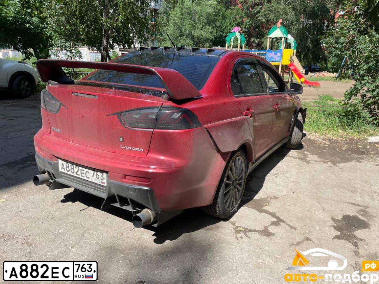 Фото автомобиля MITSUBISHI LANCER, 2007 — госномер Е950СВ116. Цвет: Красный