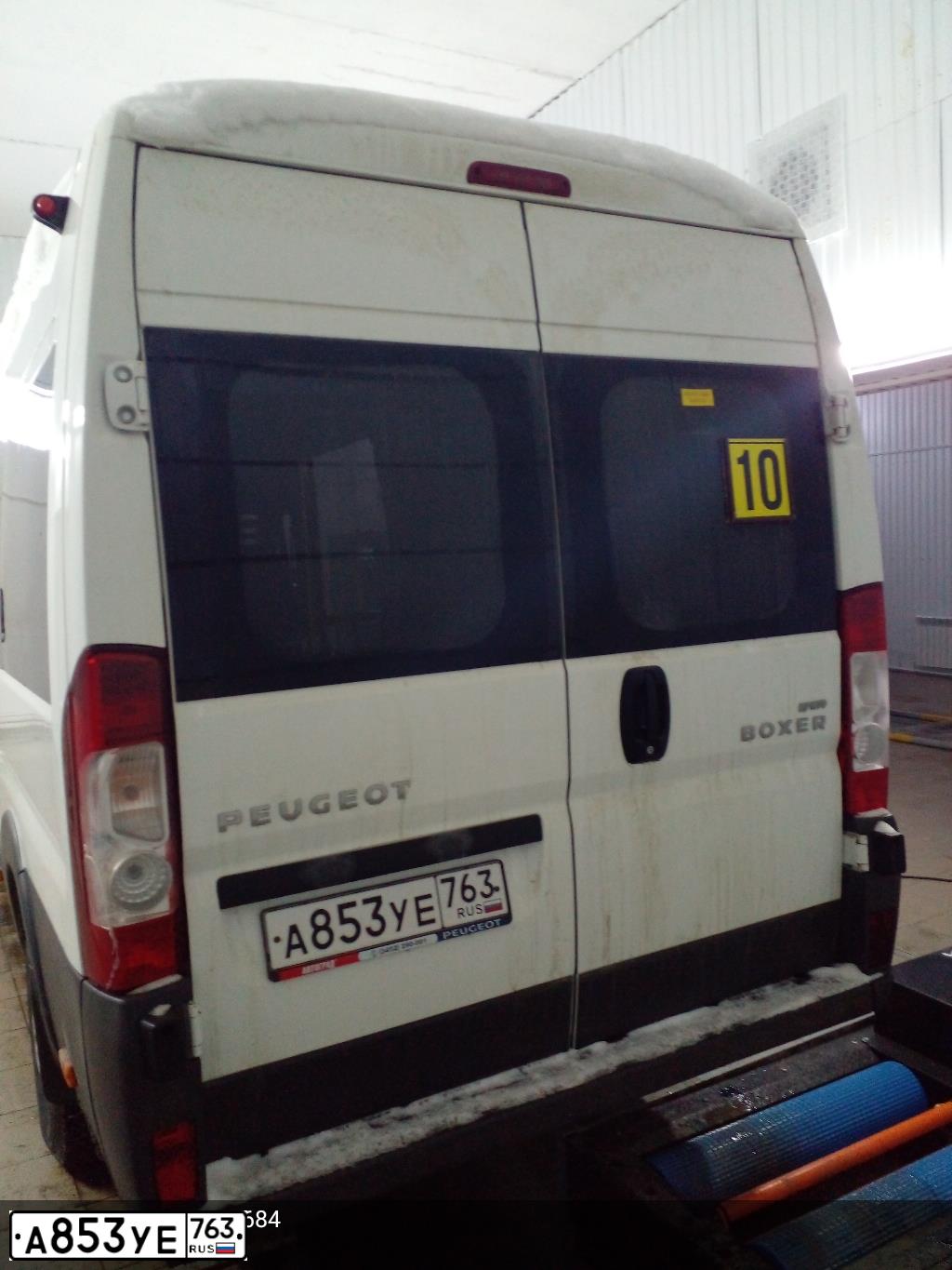 Фото автомобиля PEUGEOT BOXER, 2013 — госномер А853УЕ763. Цвет: БЕЛЫЙ