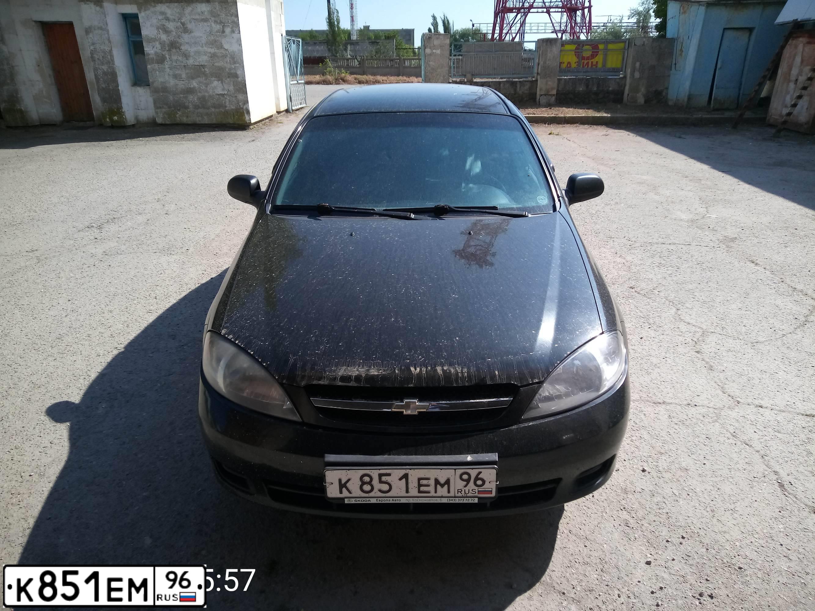 Фото автомобиля CHEVROLET LACETTI, 2007 — госномер К851ЕМ96. Цвет: ЧЕРНЫЙ
