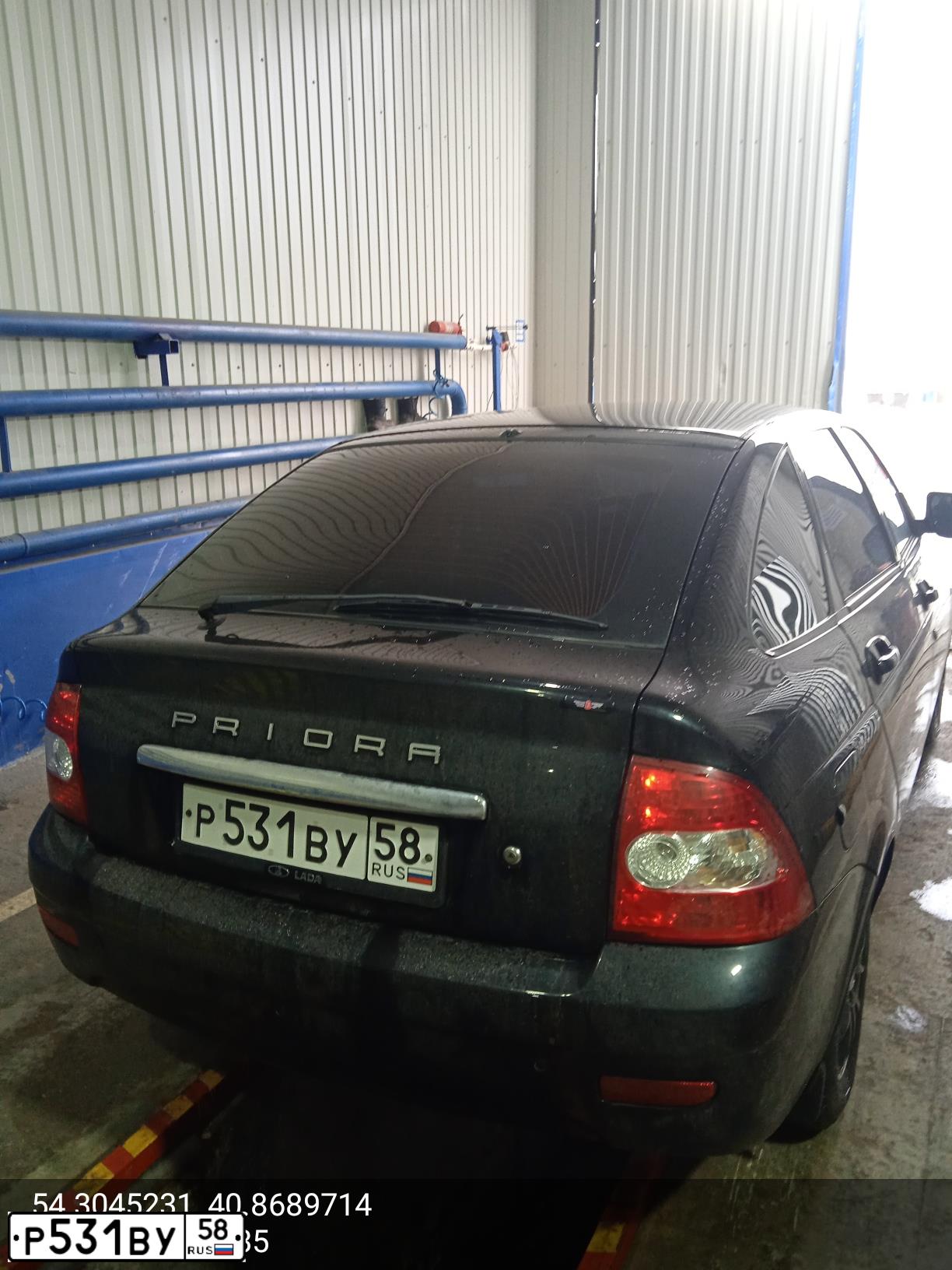 Фото автомобиля LADA PRIORA, 2008 — госномер Н863НМ62. Цвет: Темно-зеленый