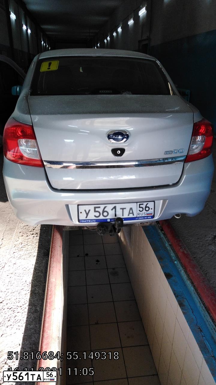 Фото автомобиля DATSUN ON-DO, 2014 — госномер У561ТА56. Цвет: СЕРЕБРИСТЫЙ
