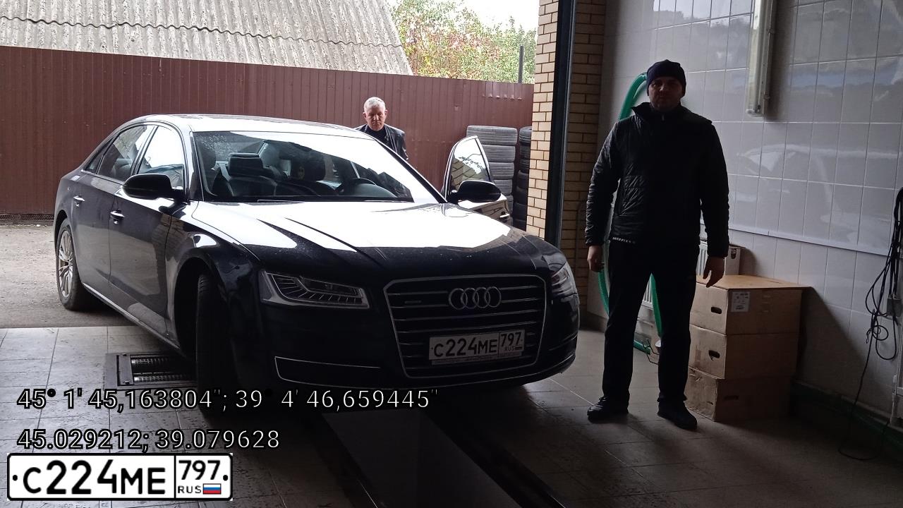 Фото автомобиля АУДИ А8Л, 2015 — госномер О579ТН193. Цвет: ЧЕРНЫЙ