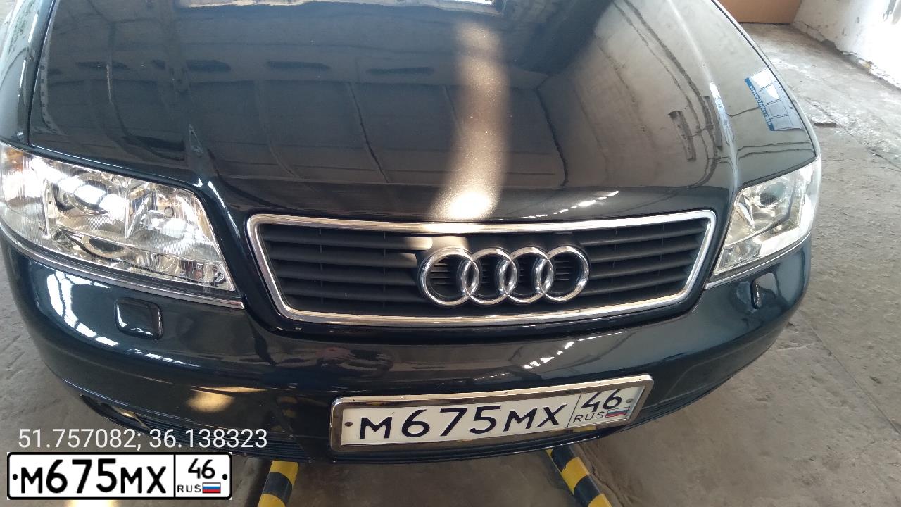 Фото автомобиля AUDI A6, 2000 — госномер М675МХ46. Цвет: ЧЕРНЫЙ