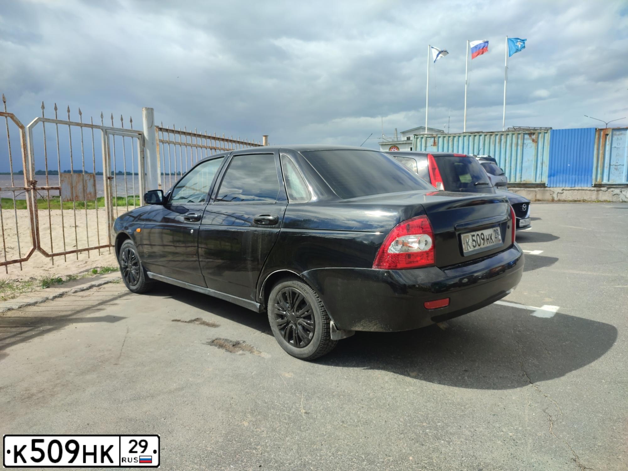 Фото автомобиля LADA 2170 PRIORA, 2007 — госномер К509НК29. Цвет: ЧЕРНЫЙ