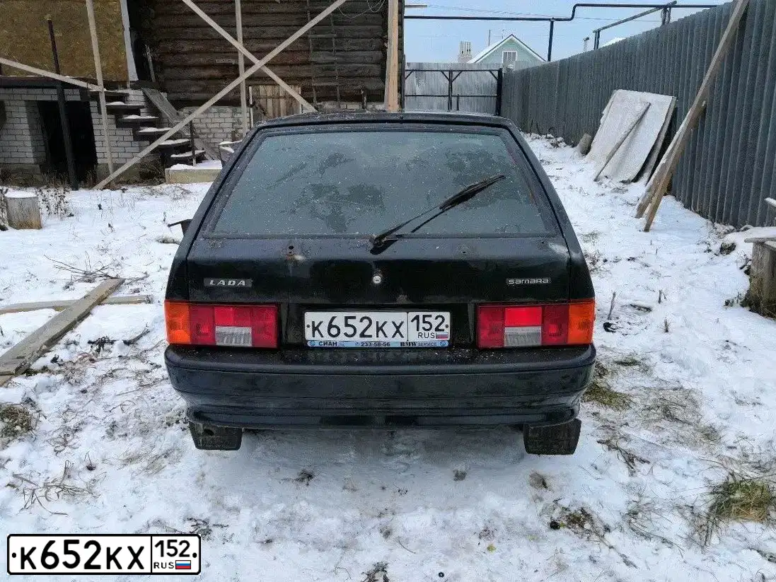 Фото автомобиля LADA 2114 SAMARA, 2008 — госномер К652КХ152. Цвет: Темно-зеленый