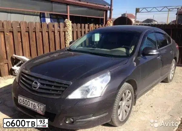 Фото автомобиля NISSAN TEANA, 2010 — госномер О600ТВ93. Цвет: СЕРО-СИРЕНЕВЫЙ