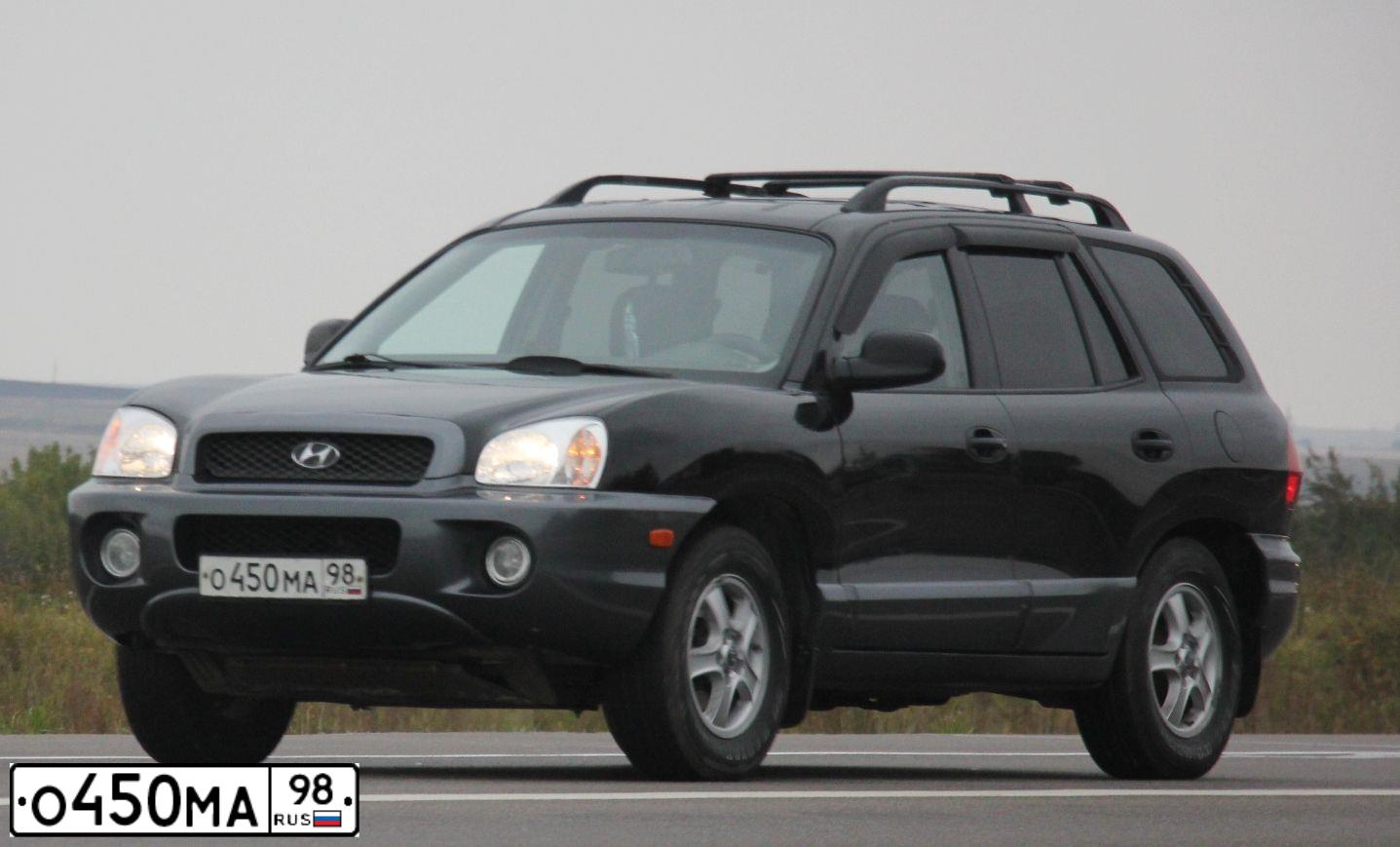 Фото автомобиля HYUNDAI I SANTA FE, 2002 — госномер Т196КМ790. Цвет: ЧЕРНЫЙ