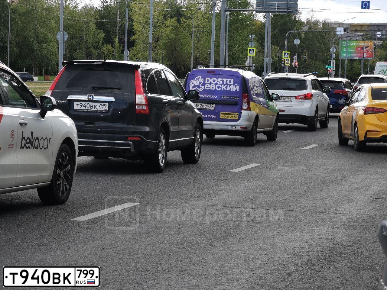 Фото автомобиля HONDA CR-V, 2008 — госномер К888РМ199. Цвет: ЧЕРНЫЙ