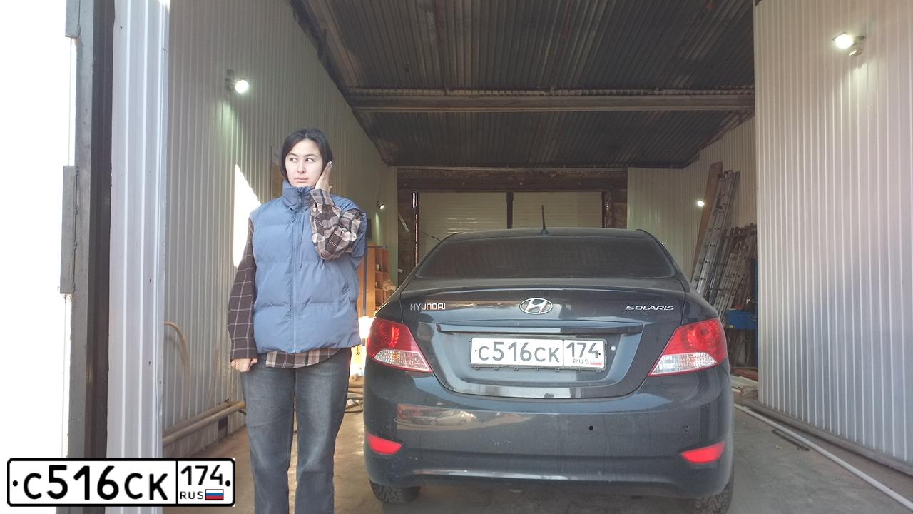 Фото автомобиля HYUNDAI SOLARIS, 2012 — госномер С516СК174. Цвет: ЧЕРНЫЙ