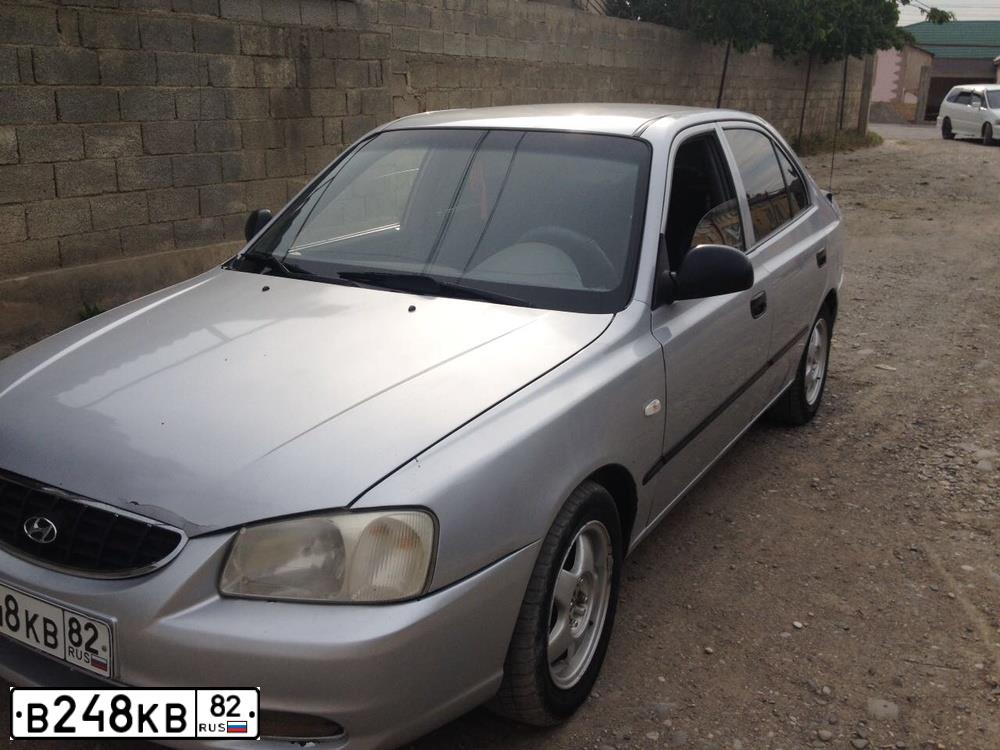 Фото автомобиля TAGAZ ACCENT, 2006 — госномер А044УУ05. Цвет: Серебристый