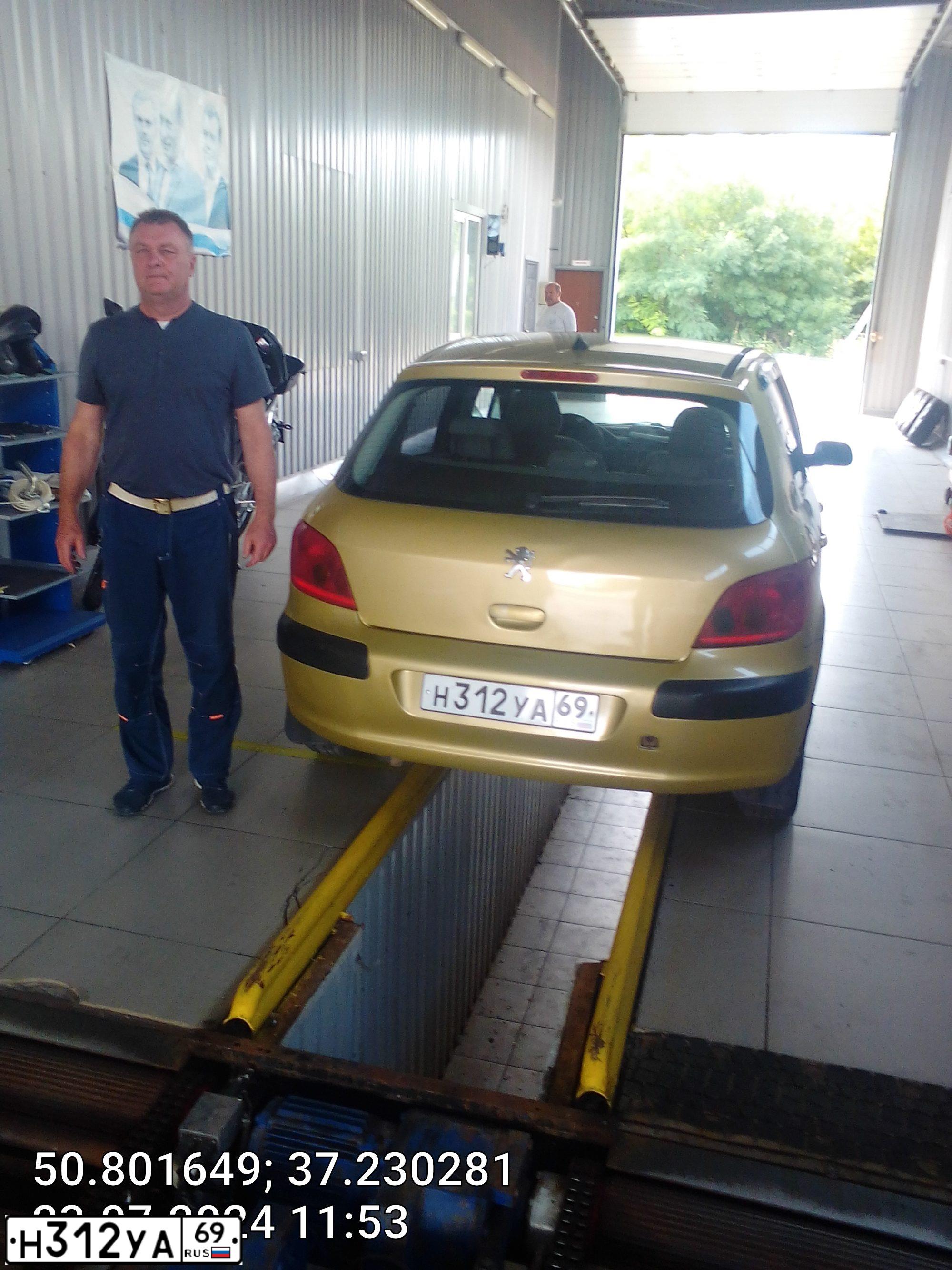 Фото автомобиля PEUGEOT 307, 2002 — госномер С222СУ69. Цвет: ЖЁЛТЫЙ