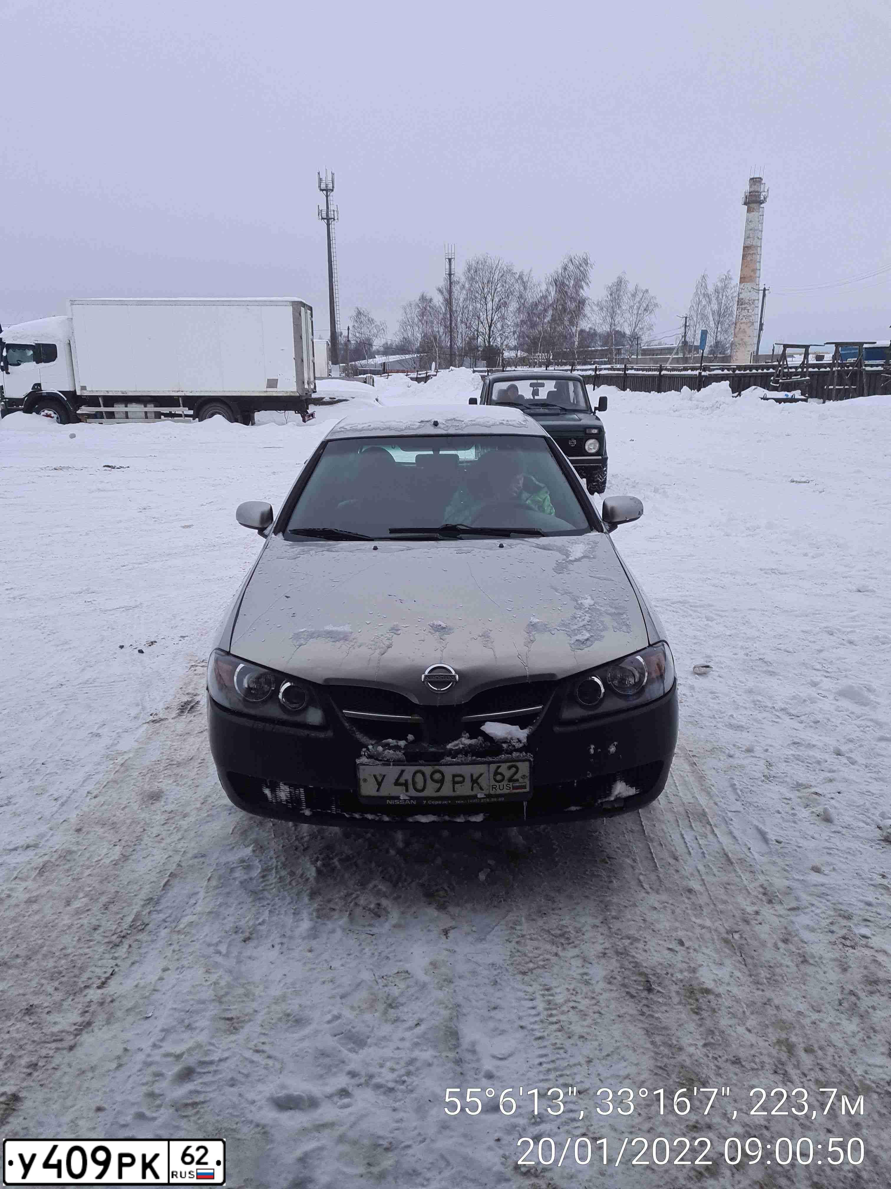 Фото автомобиля NISSAN ALMERA, 2004 — госномер К169РВ97. Цвет: Серебристый