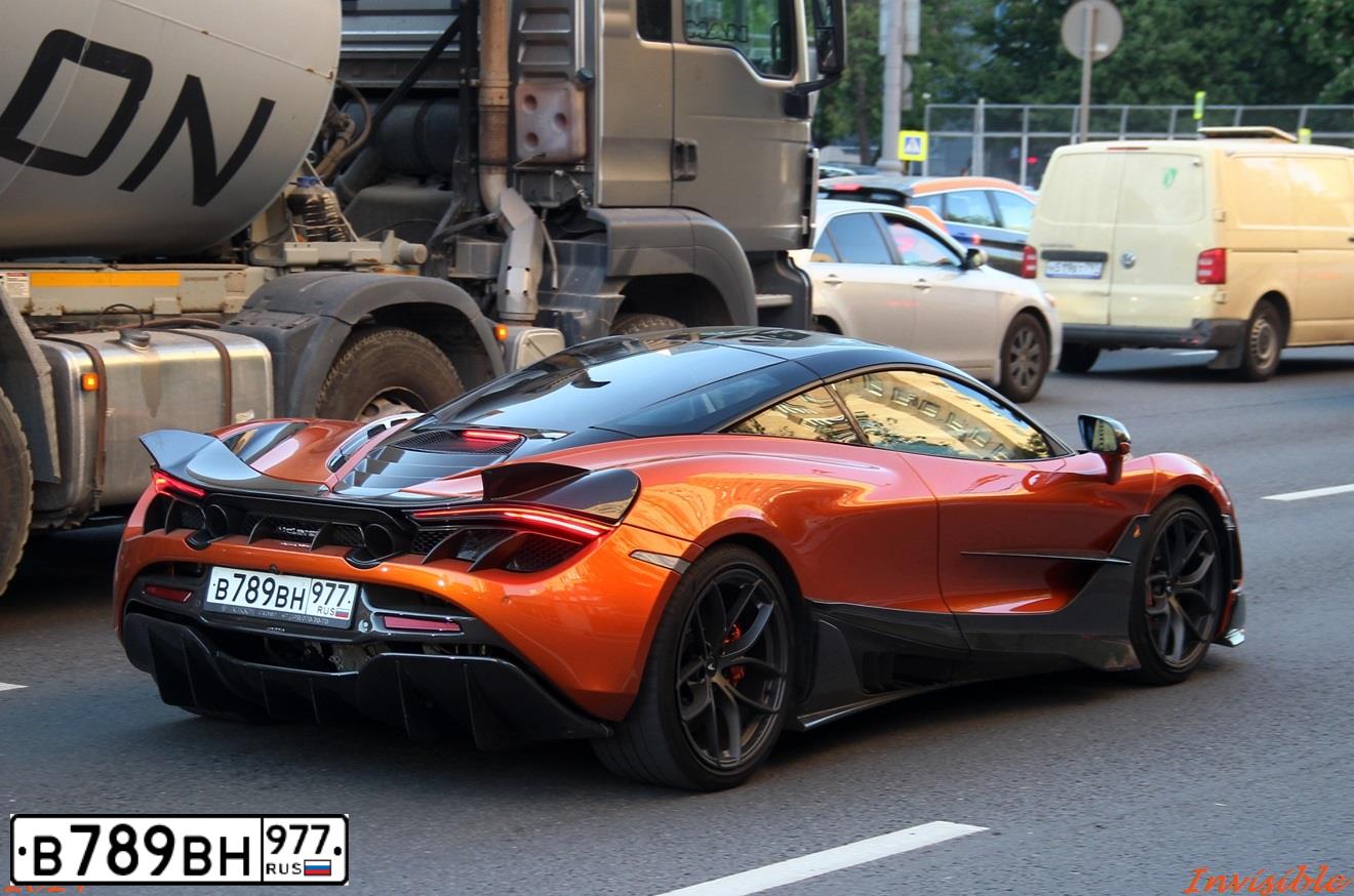 Фото автомобиля MCLAREN 720S COUPER, 2017 — госномер К236ВО977. Цвет: Оранжевый