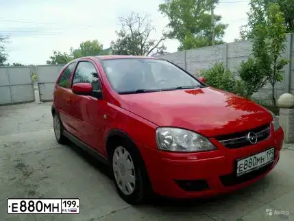 Фото автомобиля OPEL CORSA, 2005 — госномер В130АМ92. Цвет: Красный