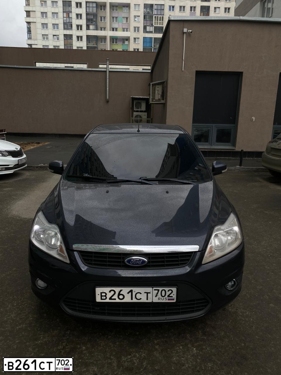 Фото автомобиля FORD FOCUS, 2008 — госномер А707РМ702. Цвет: ТЕМНО-СЕРЫЙ