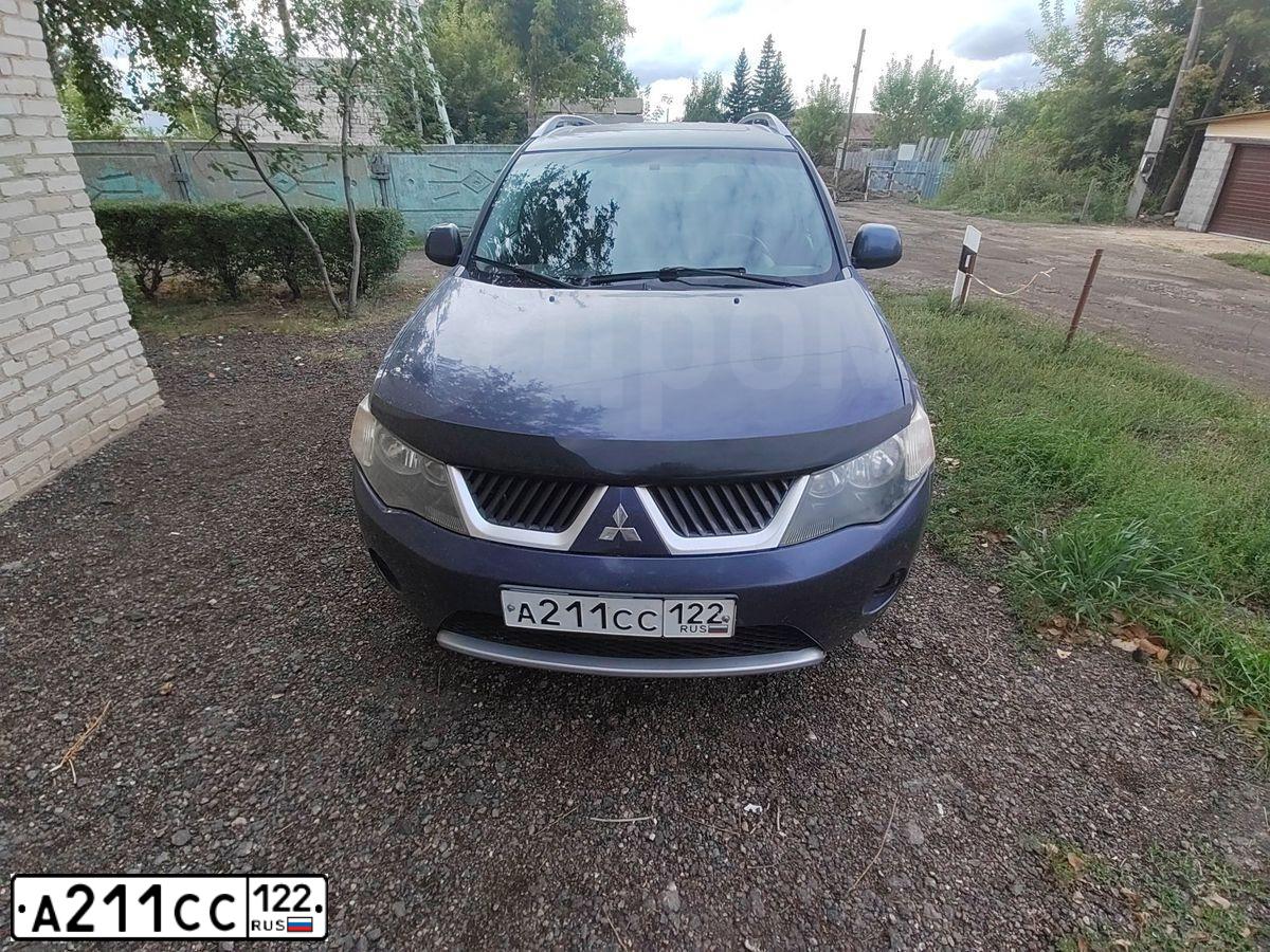 Фото автомобиля MITSUBISHI OUTLANDER, 2007 — госномер А211СС122. Цвет: синий