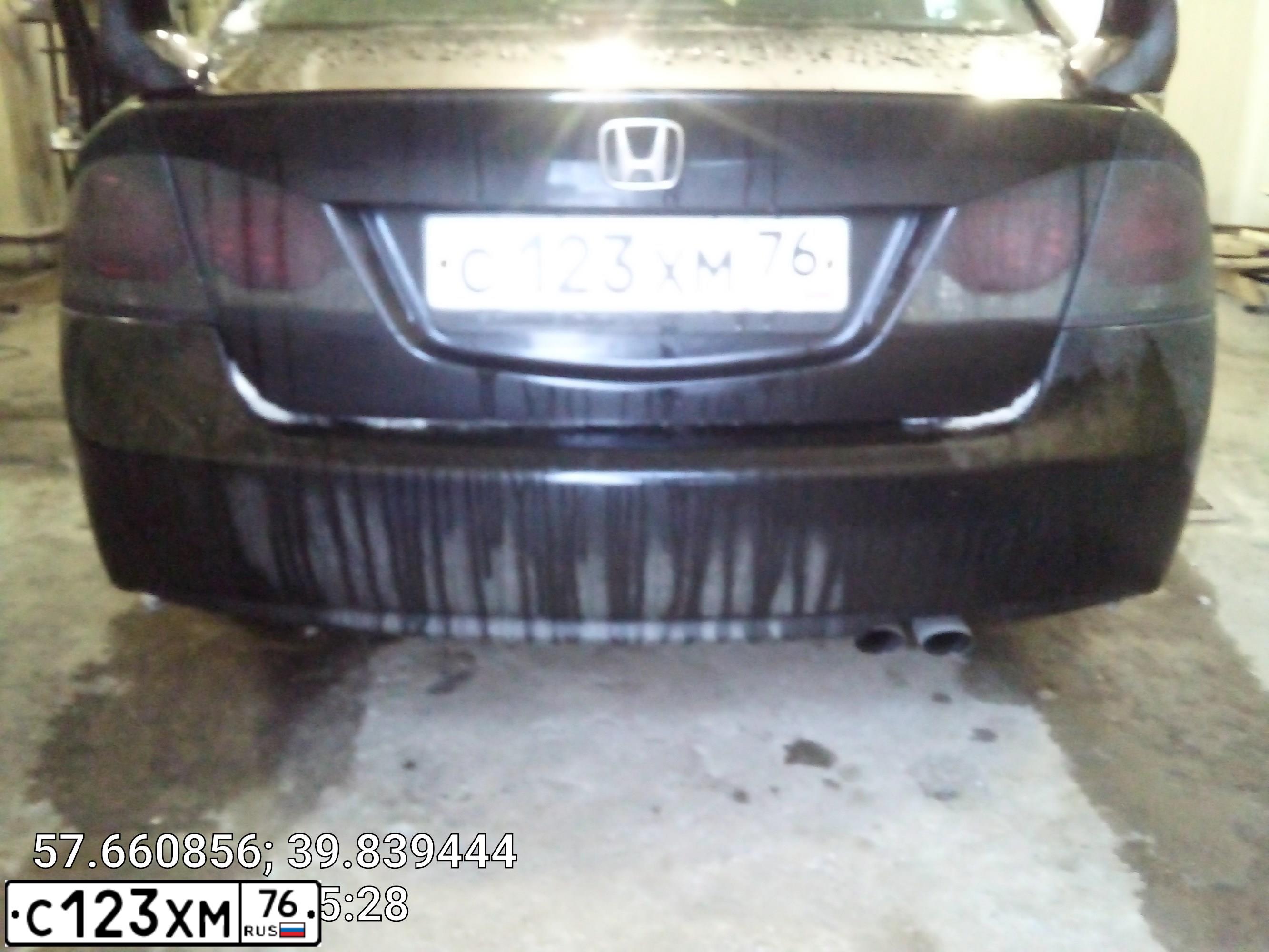 Фото автомобиля HONDA CIVIC, 2010 — госномер С123ХМ76. Цвет: ЧЕРНЫЙ