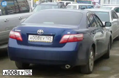 Фото автомобиля ТОЙОТА КАМРИ, 2006 — госномер А008ЕУ125