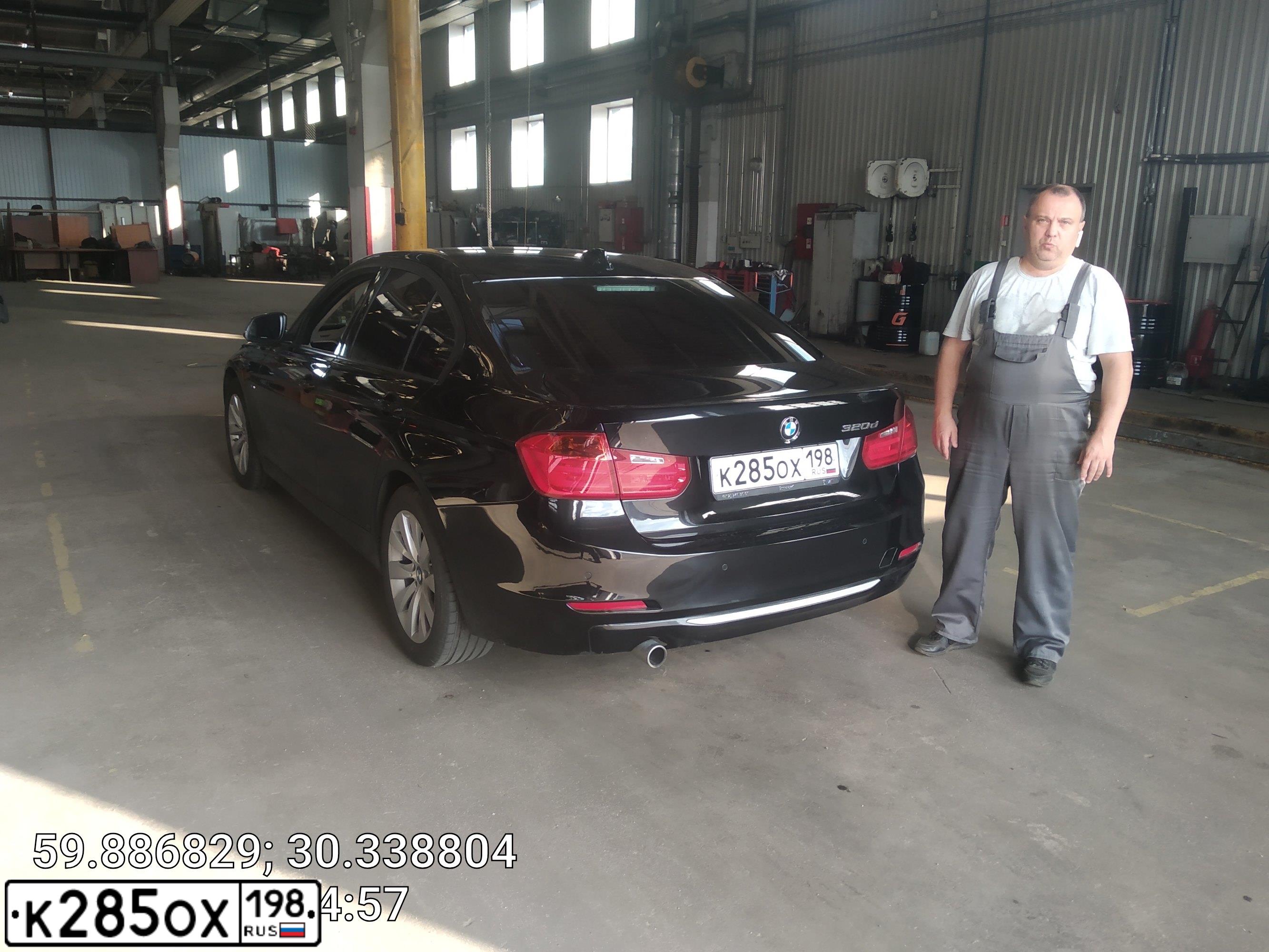Фото автомобиля BMW SERIE 3, 2012 — госномер Е800ТК197. Цвет: ЧЕРНЫЙ