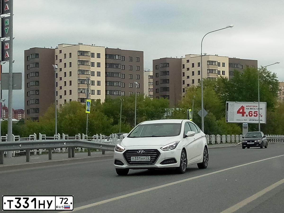 Фото автомобиля HYUNDAI I40, 2016 — госномер Т331НУ72. Цвет: БЕЛЫЙ