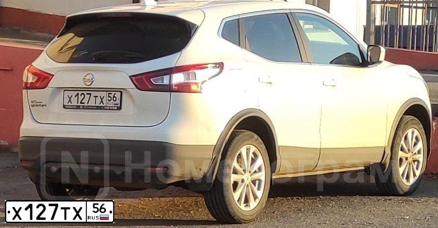 Фото автомобиля NISSAN QASHQAI, 2018 — госномер Х127ТХ56. Цвет: БЕЛЫЙ