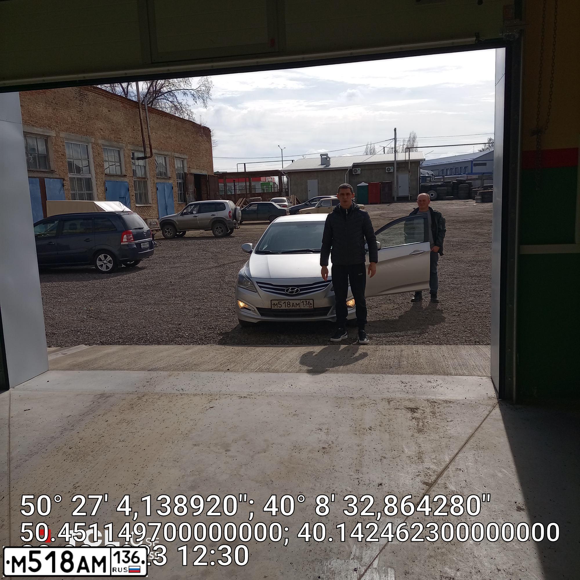 Фото автомобиля HYUNDAI SOLARIS, 2014 — госномер М518АМ136. Цвет: БЕЛЫЙ