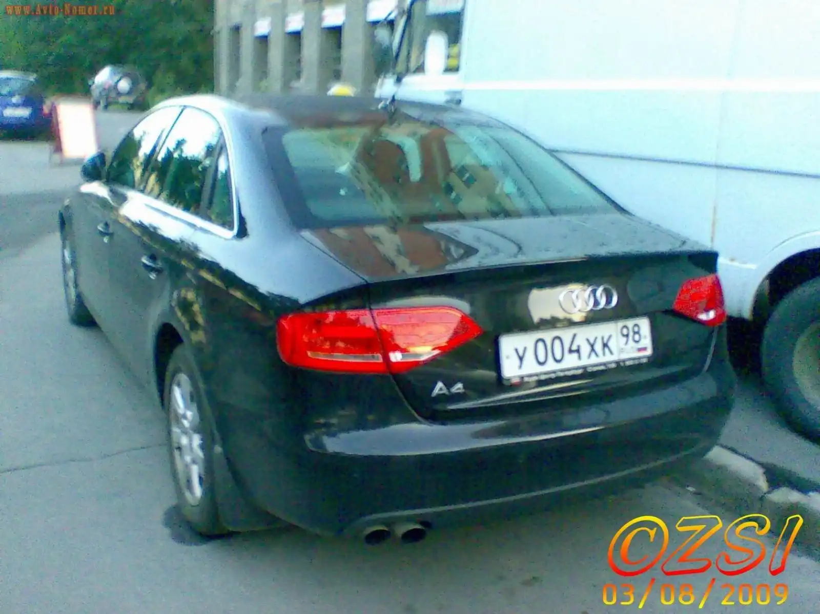 Фото автомобиля AUDI A4, 2009 — госномер М544ТА60. Цвет: ЧЕРНЫЙ