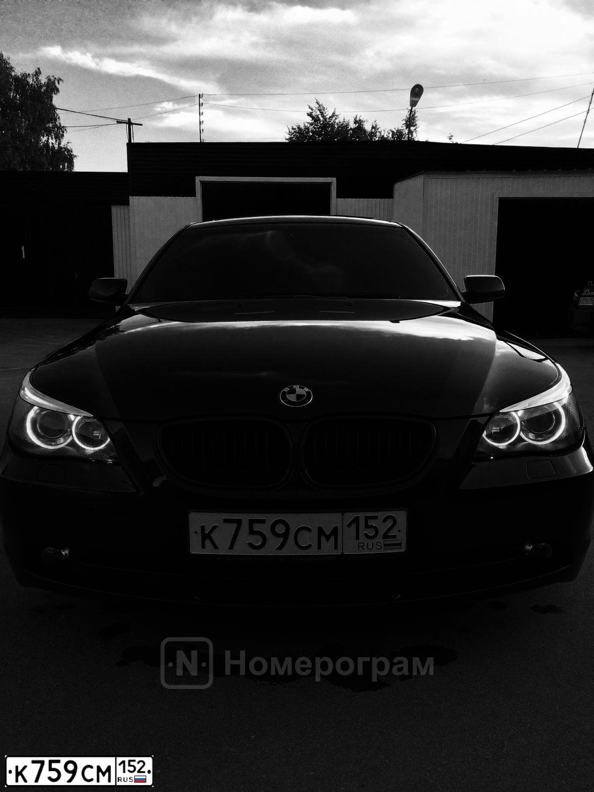 Фото автомобиля БМВ 530I, 2003 — госномер Х951НО152. Цвет: ЧЕРНЫЙ