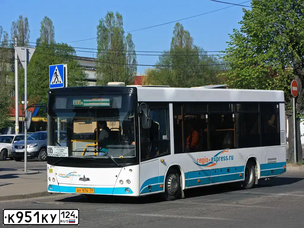 Фото автомобиля MAZ 206 - 226, 2010 — госномер К951КУ124. Цвет: Белый