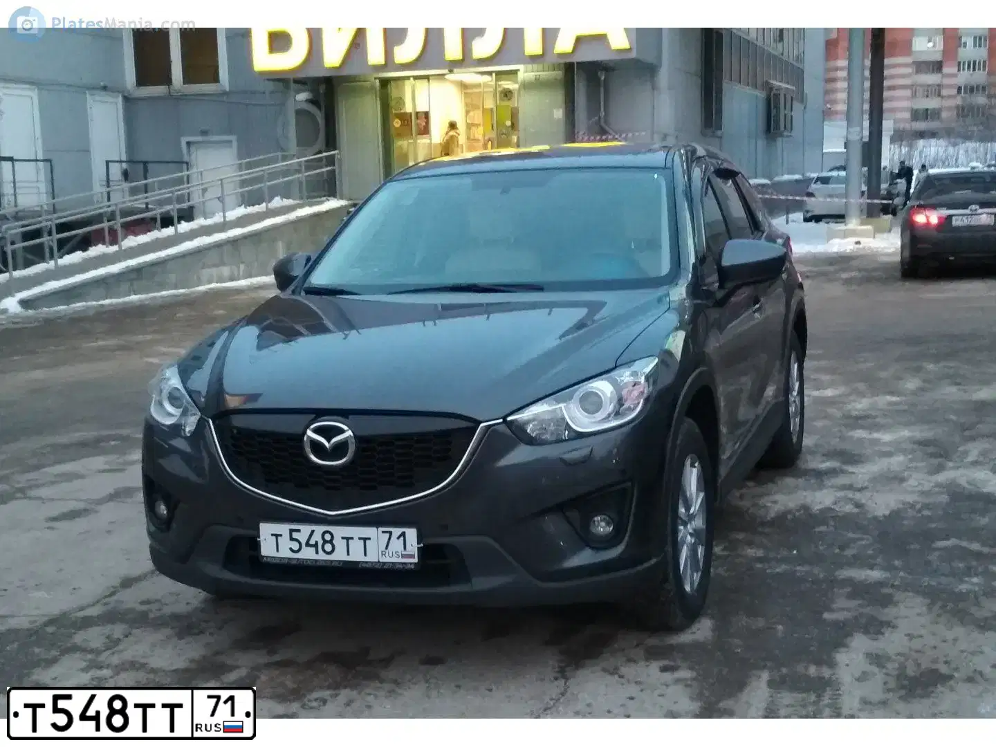 Фото автомобиля MAZDA CX-5, 2014 — госномер В562МХ136. Цвет: СЕРЫЙ