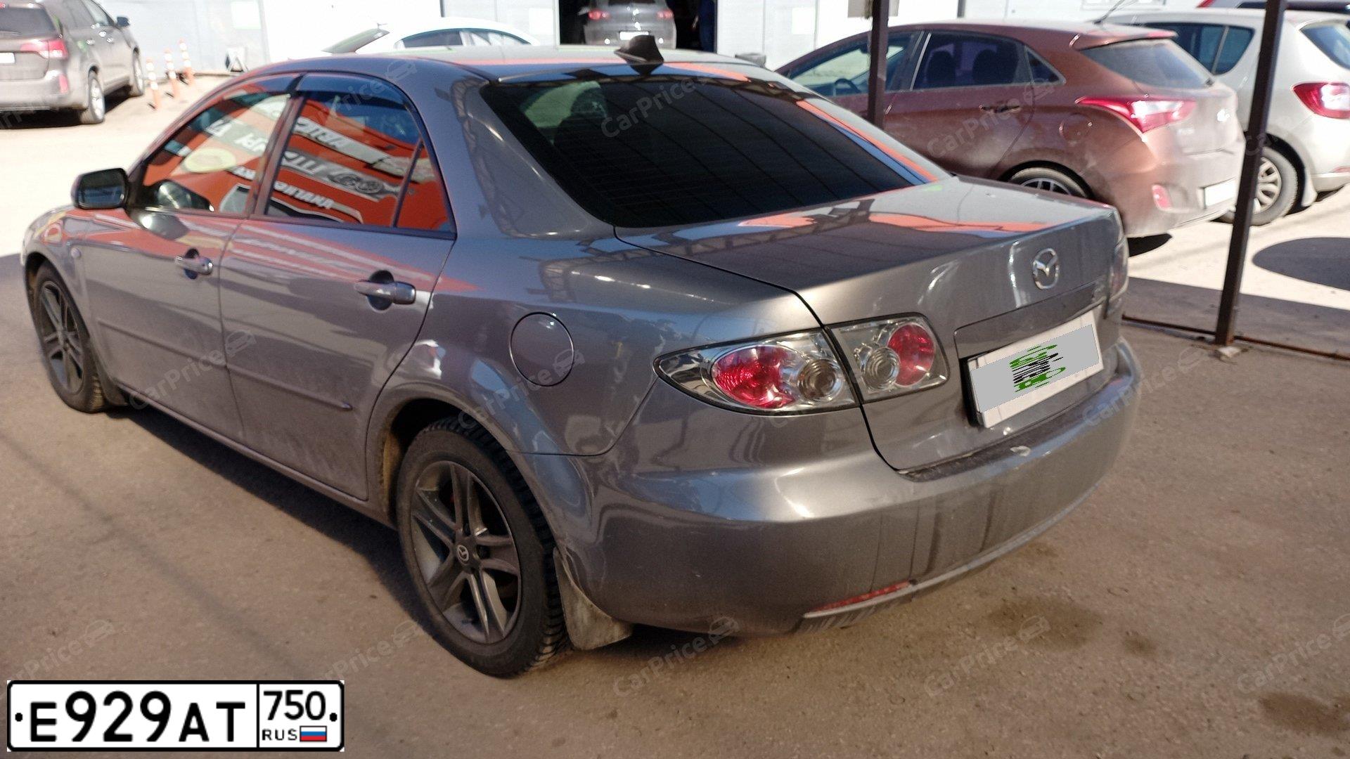 Фото автомобиля MAZDA 6, 2007 — госномер Е929АТ750. Цвет: СЕРЫЙ