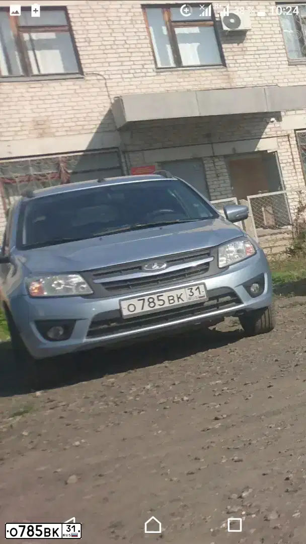 Фото автомобиля LADA GRANTA, 2015 — госномер А773НН136. Цвет: голубой