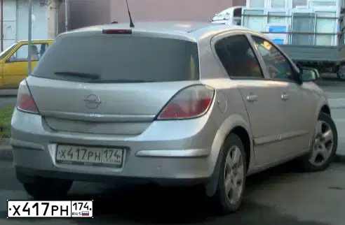 Фото автомобиля OPEL ASTRA, 2006 — госномер К342ОК174. Цвет: Серебристый