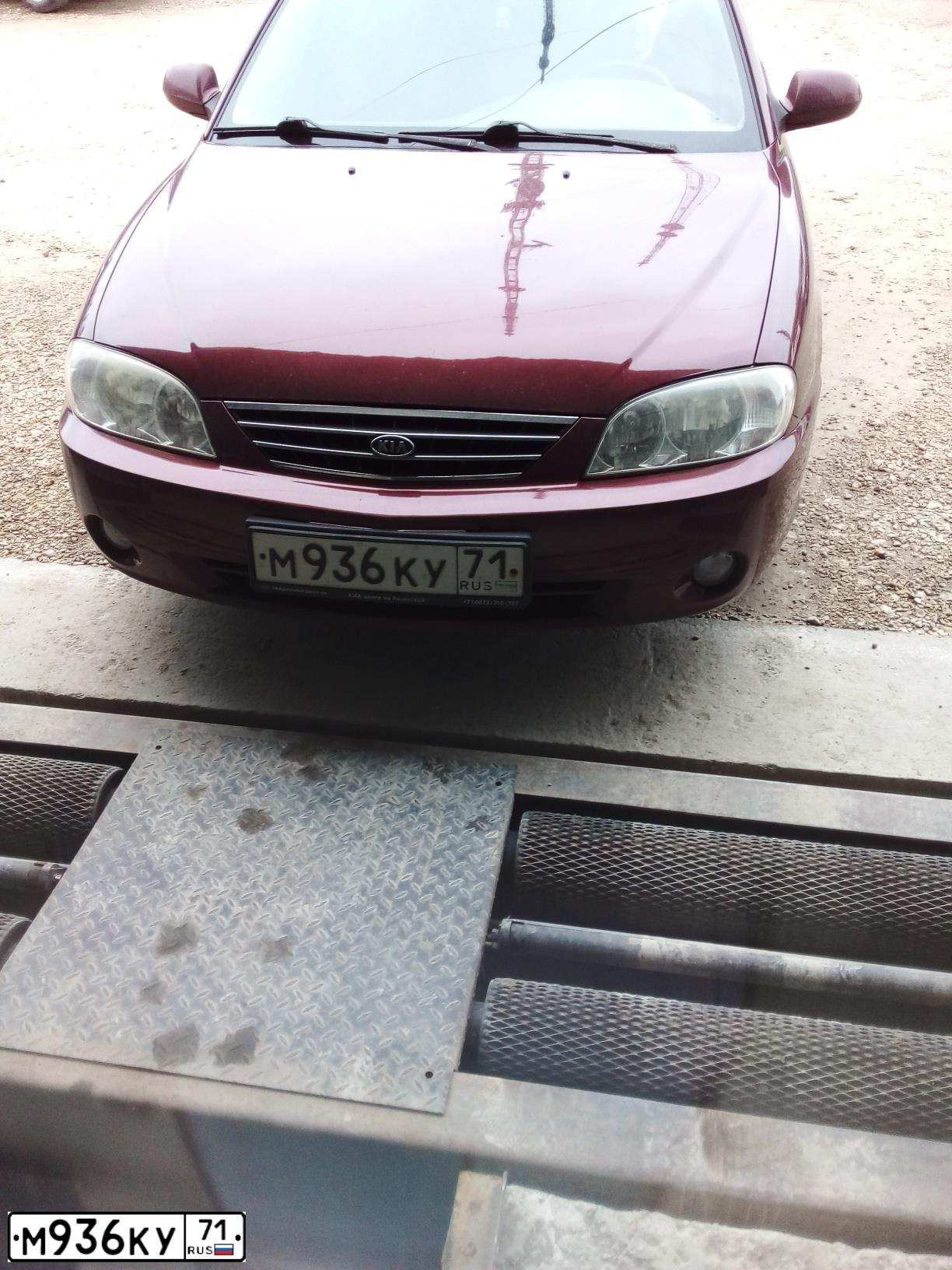 Фото автомобиля KIA SPECTRA, 2007 — госномер М936КУ71. Цвет: КРАСНЫЙ ПЕРЕЦ
